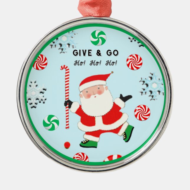 Adorno Metálico Colectivo de Navidades de hockey sobre hierba (Frente)