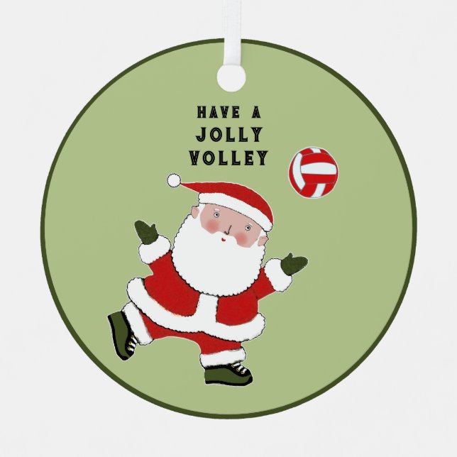 Adorno Metálico Colectivo de Navidades de voleibol (Anverso)