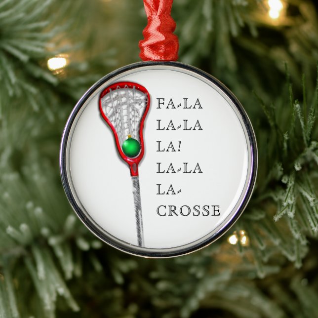 Adorno Metálico Colectivo de Navidades Lacrosse de Mujeres (Árbol)