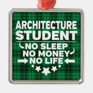Adorno Metálico Colegio de Arquitectura Estudiantil Green Plaid Xm