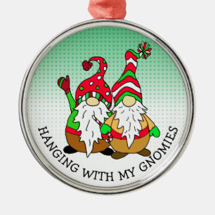 Adorno Metálico Colgando con mis Navidades de Gnomies