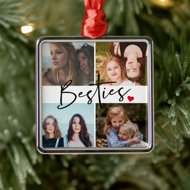 Adorno Metálico Collage de fotos Best Friends Besties (Árbol)