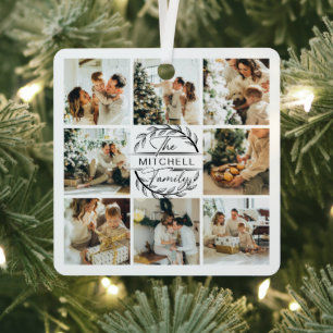 Adorno Metálico Collage de fotos familiar moderno y sencillo Reg