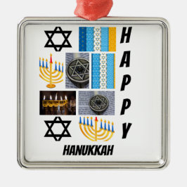 Adorno Metálico Collage de fotos Hanukkah 9 moderno personalizado