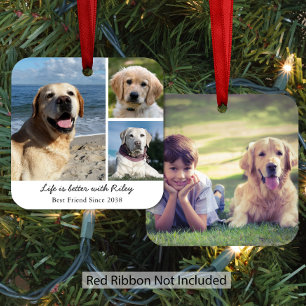 Adorno Metálico Collage de fotos personalizadas de perros