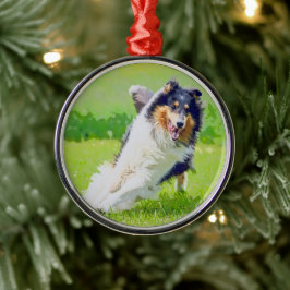 Adorno Metálico Collie