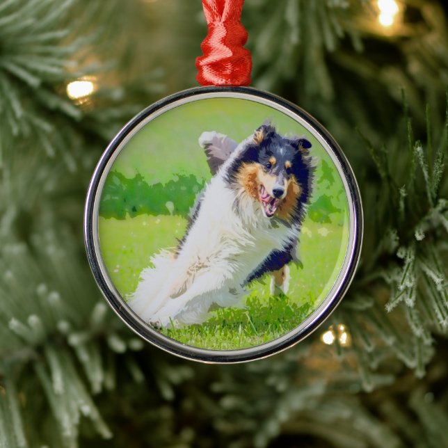 Adorno Metálico Collie (Árbol)
