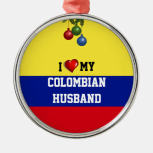 Adorno Metálico Colombia: Amo a mi esposo colombiano