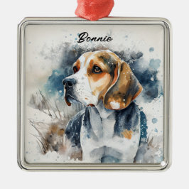 ADORNO METÁLICO COLOR DE AGUA DE NOVEDAD TRI COLORED BEAGLE DOG