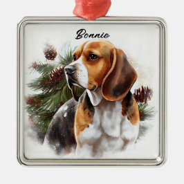 ADORNO METÁLICO COLOR DE AGUA DE NOVEDAD TRI COLORED BEAGLE DOG