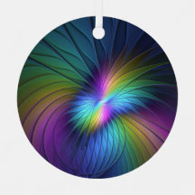 Colorido Con Azul Moderno Resumen Arte Fractal