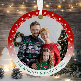 Adorno Metálico Colorido trendy de doble cara dos copos de nieve c