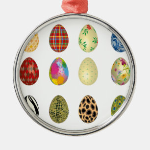 Adorno Metálico coloridos huevos de Pascua