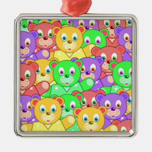 ADORNO METÁLICO COLORIDOS OSOS TEDIDOS