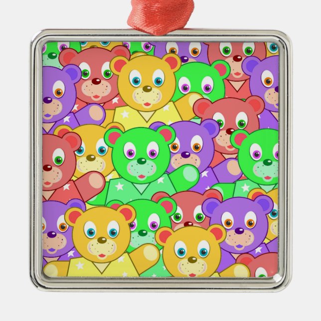 ADORNO METÁLICO COLORIDOS OSOS TEDIDOS (Frente)