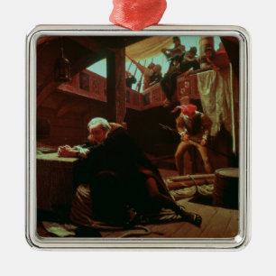 Adorno Metálico Columbus en cadenas, 1863