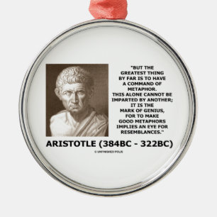 Adorno Metálico Comando de Aristóteles de la marca de la metáfor