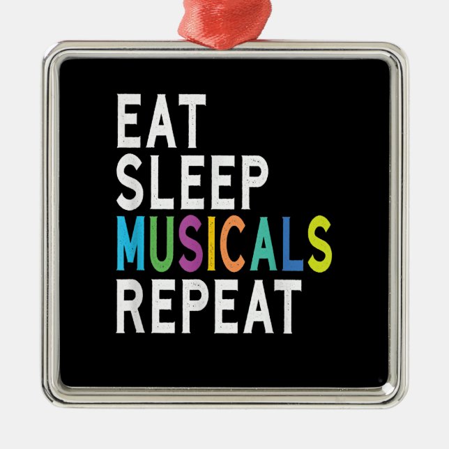 Adorno Metálico Comer musicales de sueño repetidos, regalos que ac (Frente)