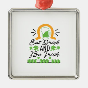 Adorno Metálico Comer Y Ser Irlandés