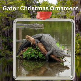 Adorno Metálico Comfy Swamp Gator Ornament