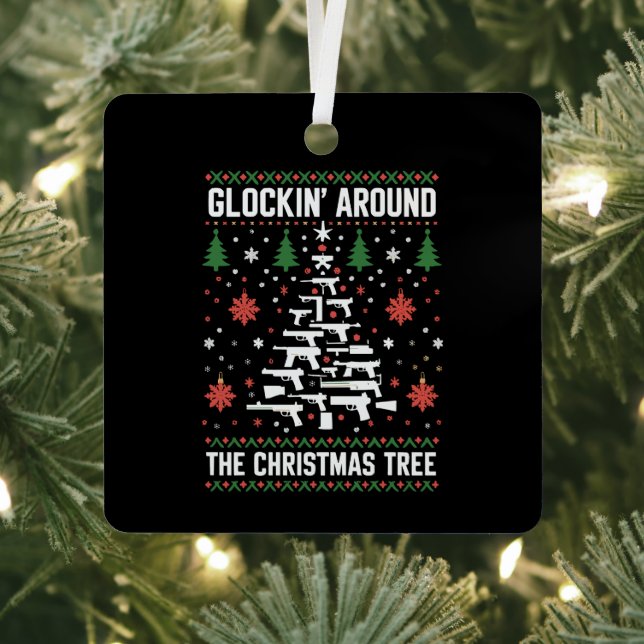 Adorno Metálico Cómicas armas sudaderas Navidades para los amantes (in situ)