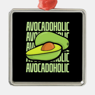 Adorno Metálico Comida de fruta de aguacate