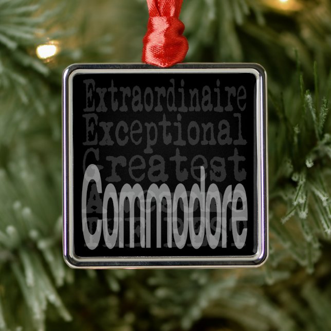 Adorno Metálico Commodore Extraordinaire (Árbol)
