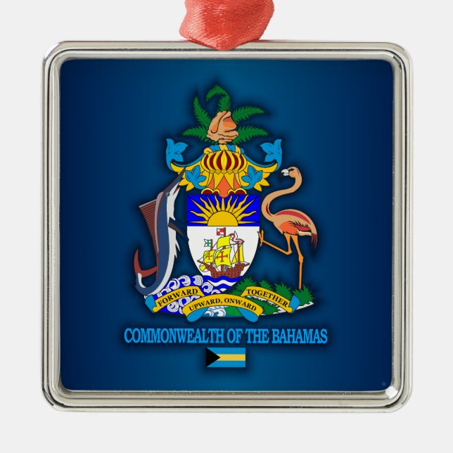 Adorno Metálico Commonwealth of Bahamas COA (Frente)