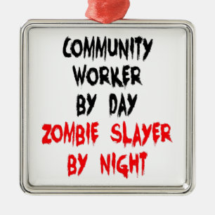 Adorno Metálico Community Worker Zombie Slayer