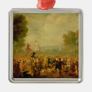 Adorno Metálico Compañía de actores que se realizan en una cuerd