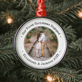 Adorno Metálico Compromiso con nuestro primer blanco negro simple 