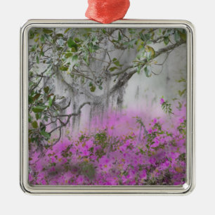 Adorno Metálico Compuesto digital de azaleas y árbol de magnolia
