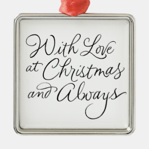 ADORNO METÁLICO **CON AMOR A LOS NAVIDADES Y SIEMPRE**