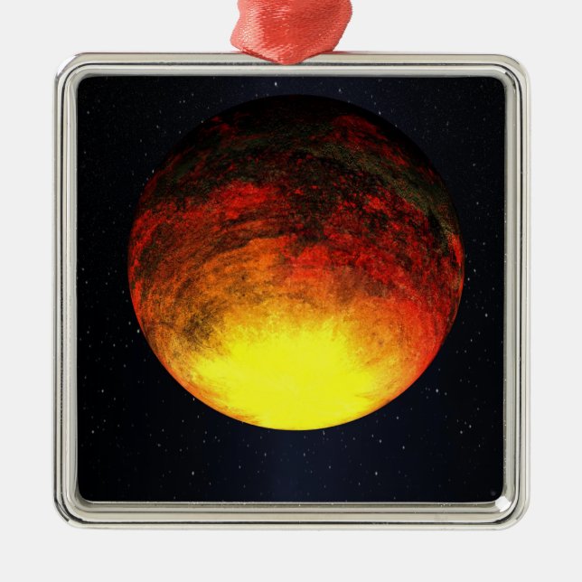 Adorno Metálico Concepto artístico de Kepler-10b (Frente)