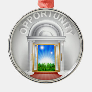 Adorno Metálico Concepto de la puerta de la oportunidad