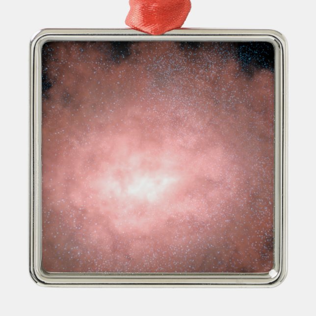 Adorno Metálico Concepto de qué galaxia polvorienta y brillante (Frente)
