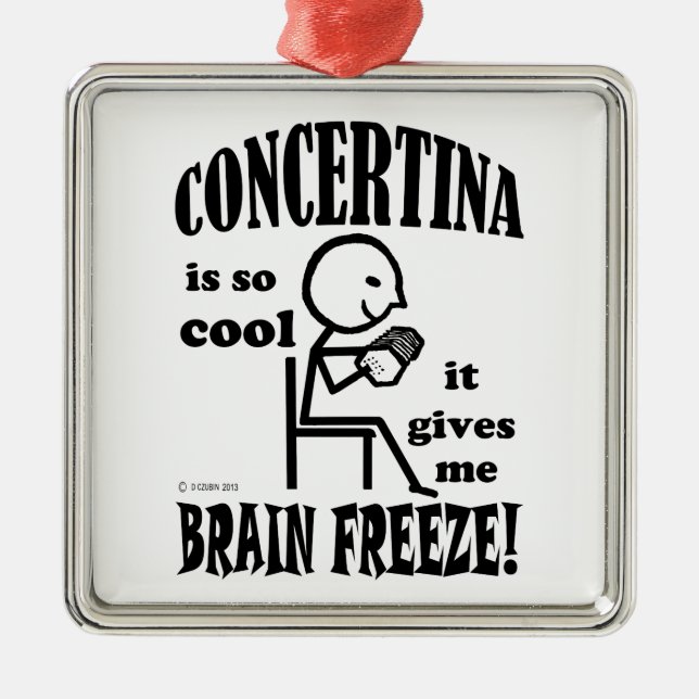 Adorno Metálico Concertina, congelación cerebral (Frente)
