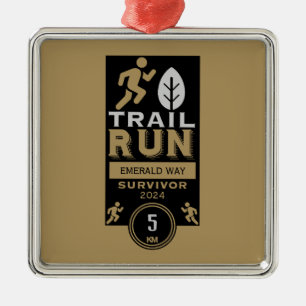 Adorno Metálico Concurso de carreras de Trail Runner