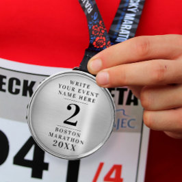 Adorno Metálico Concurso de Medalla de Plata Clásica Simple 2º Pre