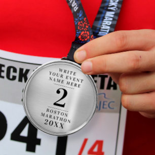 Adorno Metálico Concurso de Medalla de Plata Clásica Simple 2º Pre