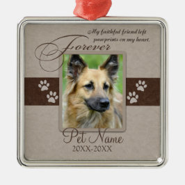 Adorno Metálico Condolencia para siempre amada del mascota