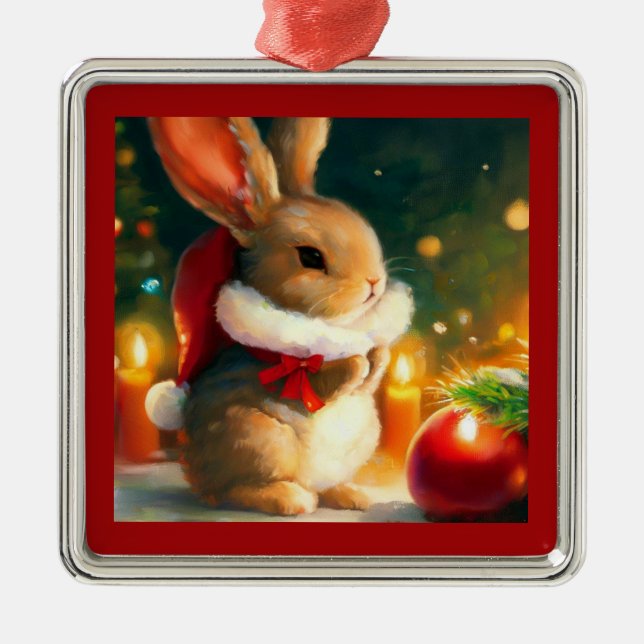 Adorno Metálico Conejo 1 de navidades (Frente)