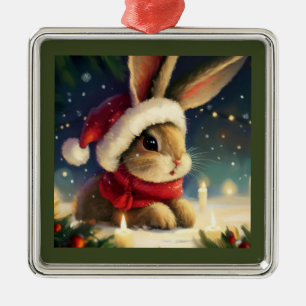 Adorno Metálico Conejo de navidades 4