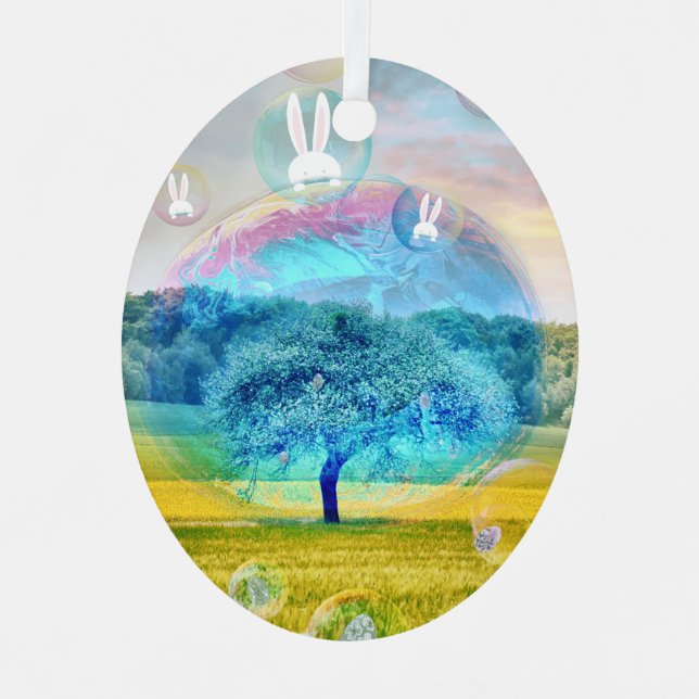 Adorno Metálico Conejo de Pascua (Anverso)