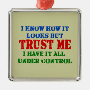 Adorno Metálico Confíeme en - todo bajo control