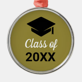 Adorno Metálico Congratos Graduación Graduada Clase Cap De Cualqui