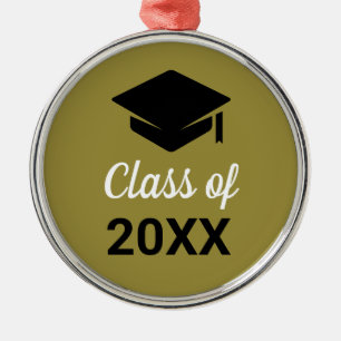 Adorno Metálico Congratos Graduación Graduada Clase Cap De Cualqui
