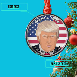 Adorno Metálico Conmemoración del nuevo presidente Donald J. Trump