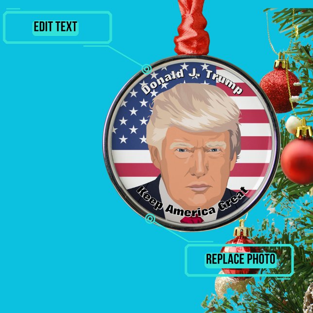 Adorno Metálico Conmemoración del nuevo presidente Donald J. Trump (Please enjoy our design and see the others in the collection.)