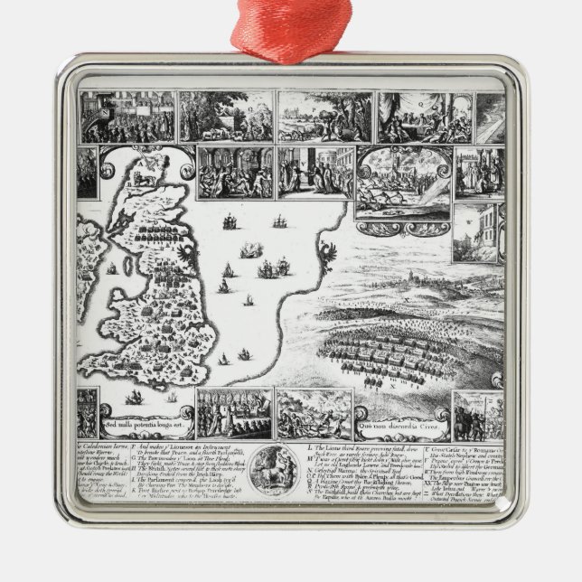 Adorno Metálico Conquistas de Gustavus II Adolphus (Frente)